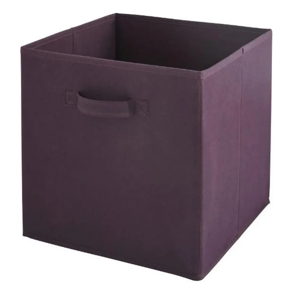Lot de 6 paniers pliables en tissu violet 31 x 31 x 31 cm