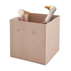 Lot de 6 paniers pliables en tissu rose 27 x 27 x 27 cm