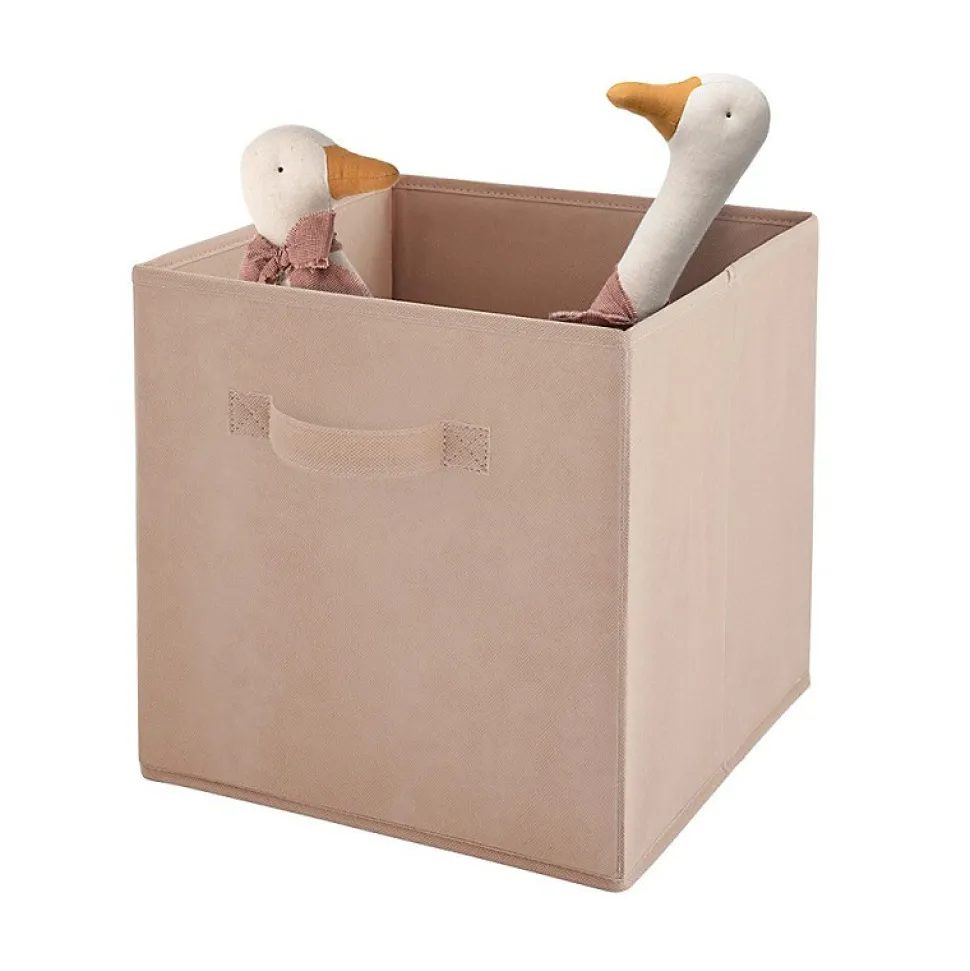 Lot de 6 paniers pliables en tissu rose 27 x 27 x 27 cm