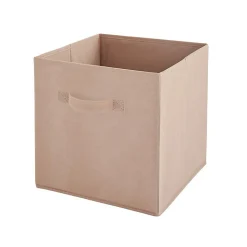 Lot de 6 paniers pliables en tissu rose 27 x 27 x 27 cm