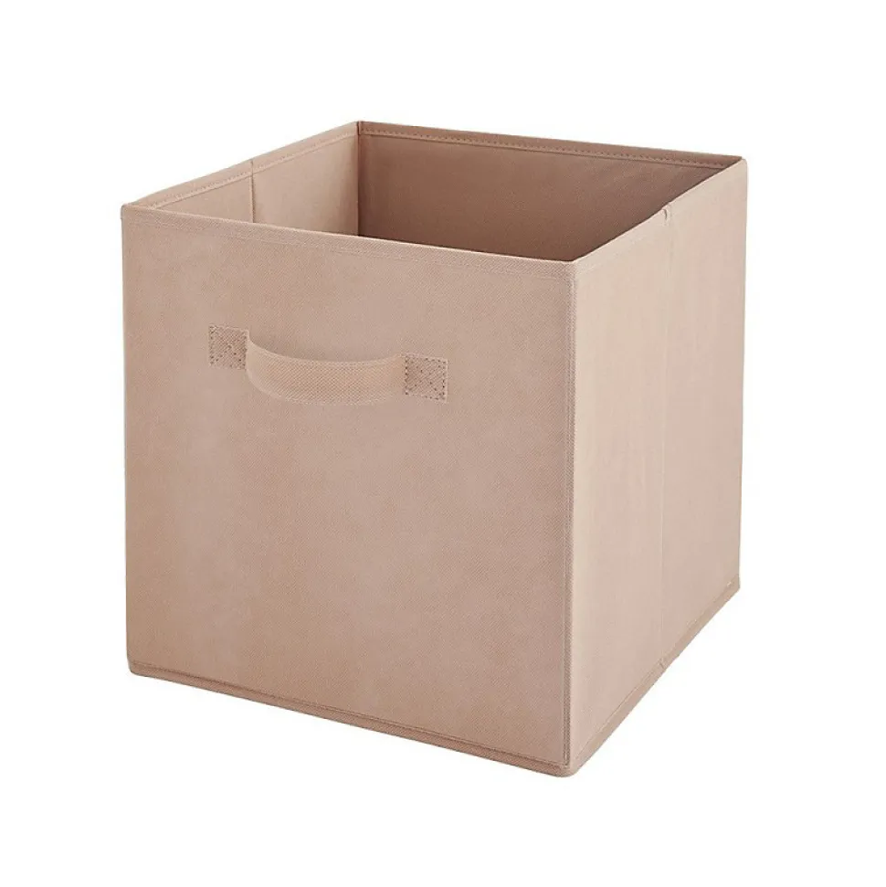 Lot de 6 paniers pliables en tissu rose 27 x 27 x 27 cm