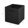 Lot de 12 paniers pliables en tissu noir 31 x 31 x 31 cm