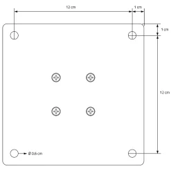 Lot de 4 pieds de table ML-Design H30 cm noir brillant inclinés 96 degrés en acier profil 8x8 cm design I