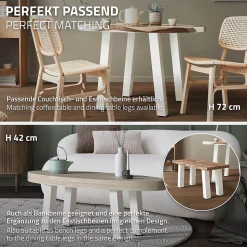 Lot de 4 pieds de table ML-Design H30 cm blanc brillant inclinés 96 degrés en acier profil 8x8 cm design I