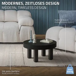 Lot de 4 pieds de table ML-Design H30 cm gris foncé en acier industriel profil carré 8x8 cm I-design