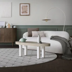 Lot de 4 pieds de table ML-Design H42 cm blanc brillant en acier profil carré 8x8 cm I-design