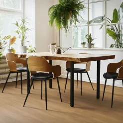 Lot de 4 pieds de table ML-Design H72 cm noir brillant en acier profil carré 4x4 cm I-design