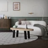 Lot de 4 pieds de table ML-Design H42 cm noir brillant inclinés en acier profil 8x8 cm design I