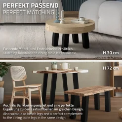 Lot de 4 pieds de table ML-Design H42 cm noir brillant inclinés en acier profil 8x8 cm design I