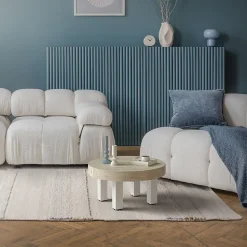 Lot de 4 pieds de table ML-Design H30 cm blanc brillant en acier profil carré 8x8 cm I-design