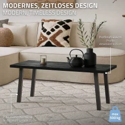 Lot de 4 pieds de table ML-Design H42 cm gris foncé inclinés en acier profil 4x4 cm design I