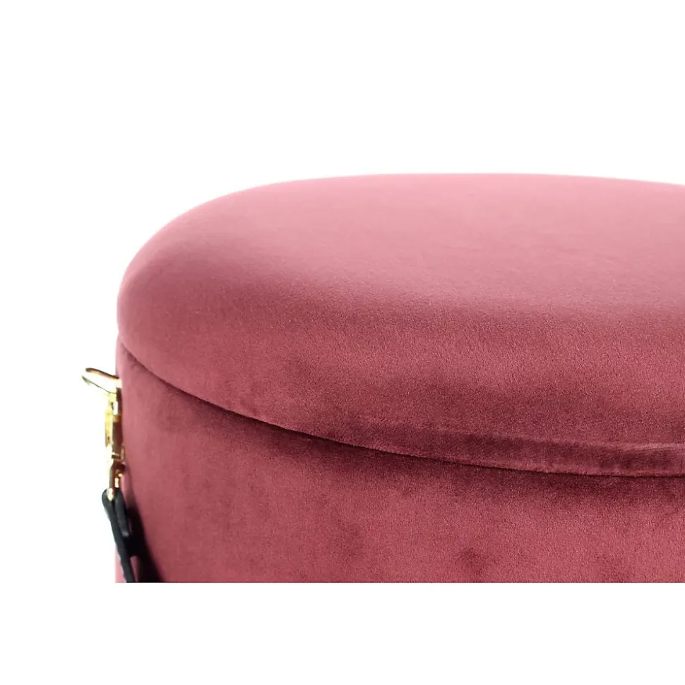 Lot de 2 Poufs & Coffres de Rangement "Arabella" 44cm Rouge
