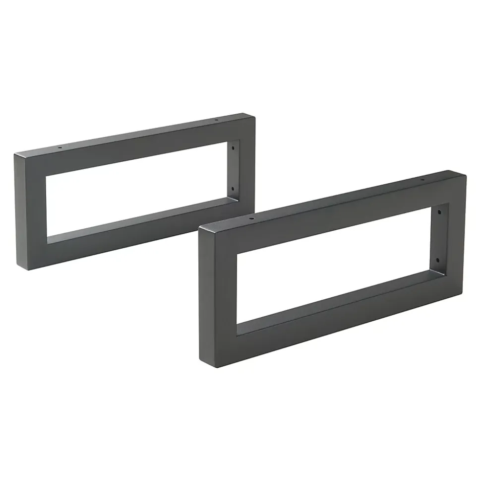 Lot de 2 équerres d'étagère Hawangen acier 40 x 20 cm noir en.casa