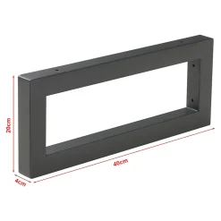 Lot de 2 équerres d'étagère Hawangen acier 40 x 20 cm noir en.casa