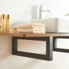 Lot de 2 équerres d'étagère Hawangen acier 45 x 20 cm noir en.casa