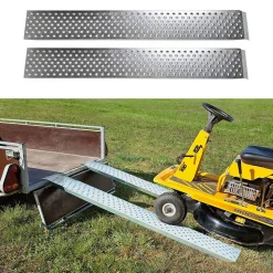 Lot de 2 rampes de chargement en acier galvanisé