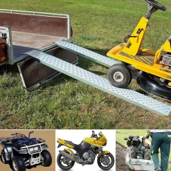 Lot de 2 rampes de chargement en acier galvanisé