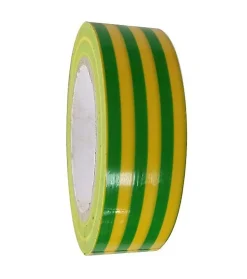 Lot de 10 rubans adhésifs ISOTAPE électricien vert/jaune - EUROCEL - 0150S0148