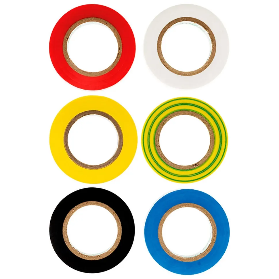 Lot de 6 rubans adhésifs 15mm x 10m - Zenitech