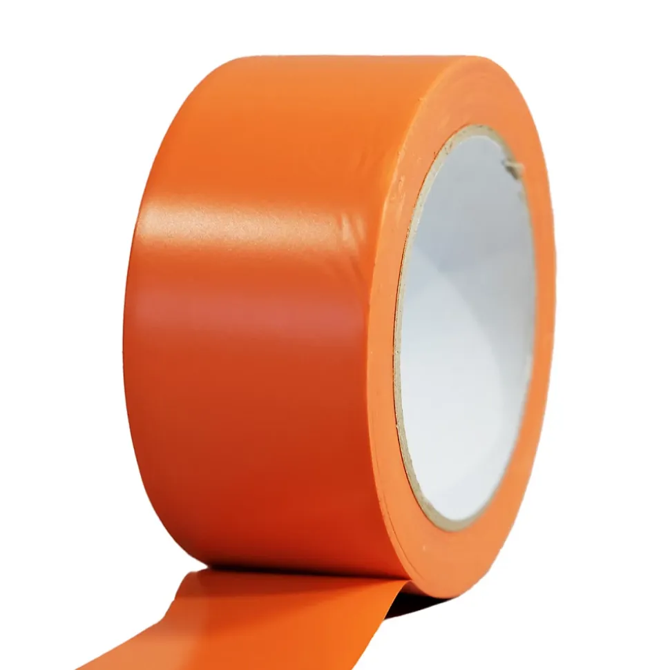 Lot de 120 Rubans adhésifs PVC orange bâtiment 75 mm x 33 m - Rouleau adhésif TECPLAST