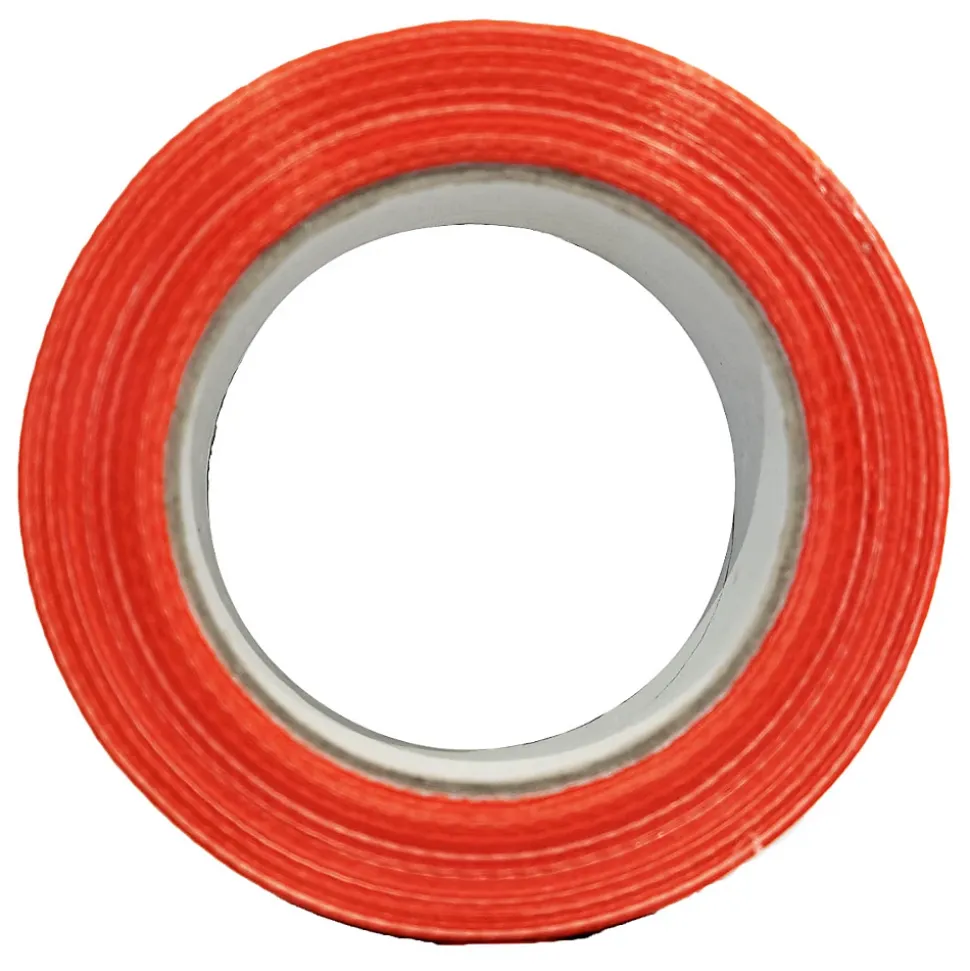 Lot de 1080 Rubans adhésifs toilés orange 50 mm x 33 m - Rouleau adhésif TECPLAST pour fixer les bâches, fils et câbles
