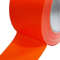 Lot de 24 Rubans adhésifs toilés orange 50 mm x 33 m - Rouleau adhésif TECPLAST pour fixer les bâches, fils et câbles