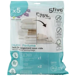 Lot de 5 sacs compresseurs d'air parfumés - Violet- 5five