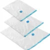 Lot de 10 sacs sous vide En 3 tailles avec vannes d'entrée et de sortie blanc transparent