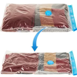 Lot de 5 sacs sous-vide Avec une valve simple entrée et de sortie blanc transparent