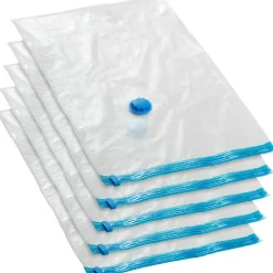 Lot de 5 sacs sous-vide Avec une valve simple entrée et de sortie blanc transparent