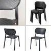 Lot de 1 table ronde120cm et 4 chaises - pied noir plateau pied et noir uni - Restootab