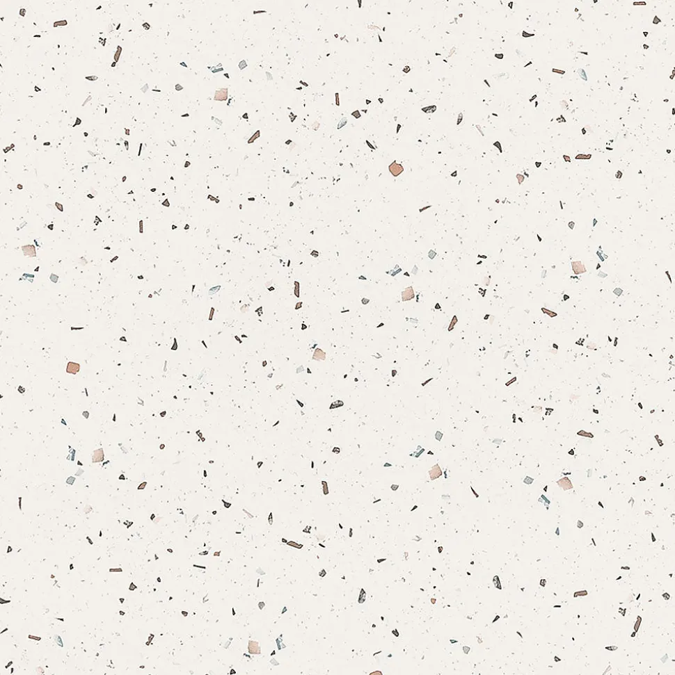 Lot de 1 table ronde120cm et 4 chaises - pied noir plateau terrazzo cassata - Restootab