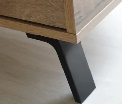 Lot de 2 tables de chevet / Table de nuit coloris chêne doré - Hauteur 52 x Longueur 50 x Profondeur 35 cm