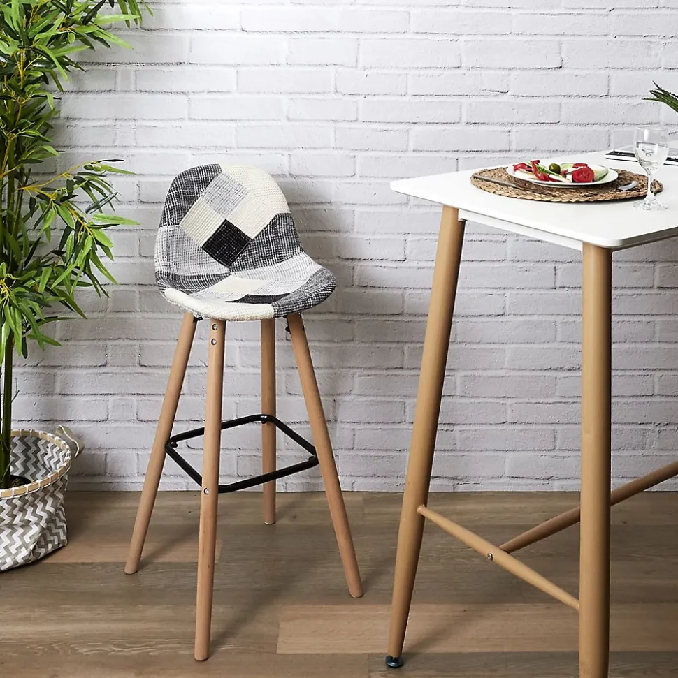 Lot de 2 Tabourets de bar Patchwork