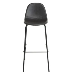Lot de 2 tabourets de bar hauteur d'assise 80 cm noirs