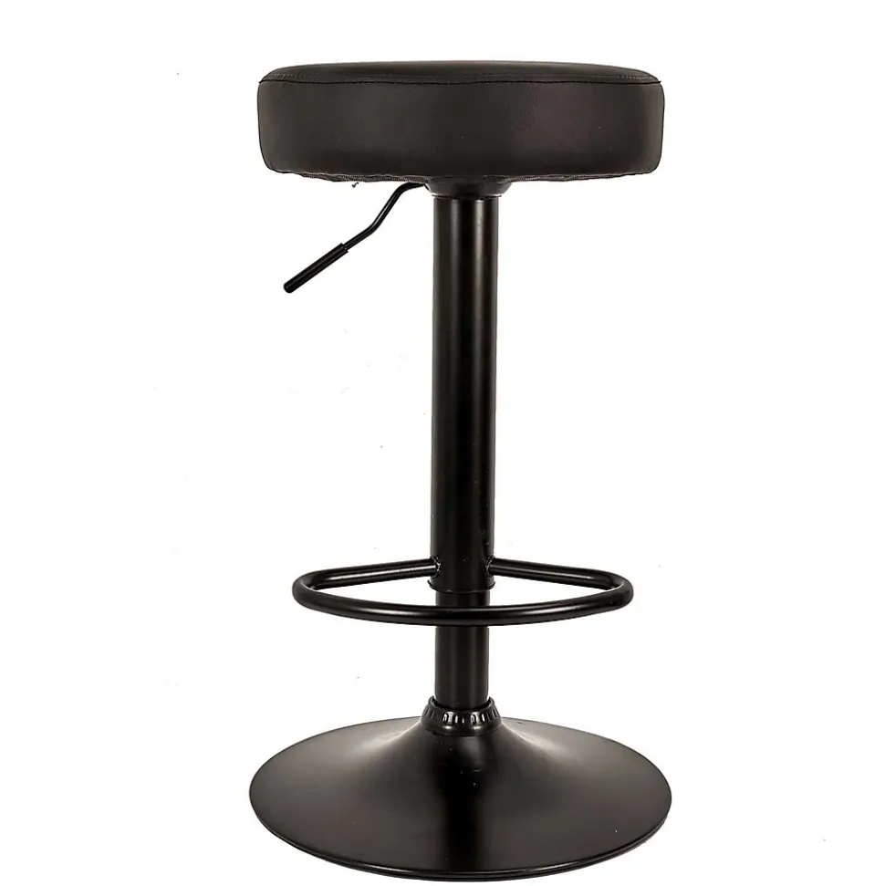 Lot de 2 Tabourets de bar hauteur réglable en simili