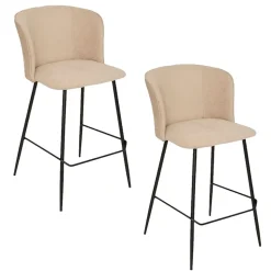 Lot de 2 tabourets de bar JASNY
