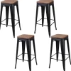 Lot de 4 Tabourets de bar vintage Liv