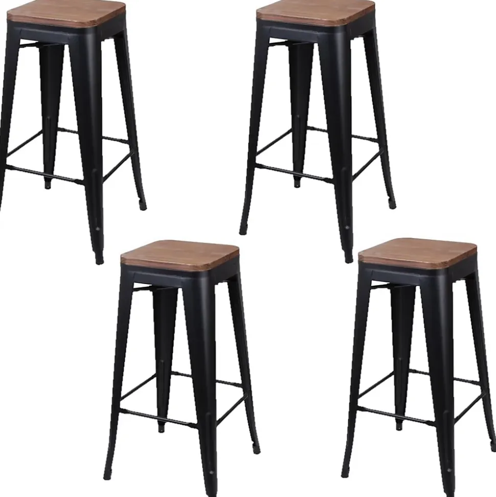 Lot de 4 Tabourets de bar vintage Liv