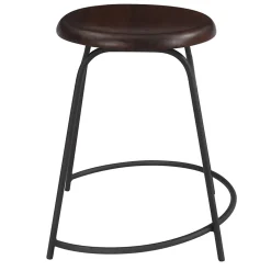 Lot de 2 tabourets en bois foncé - Barney