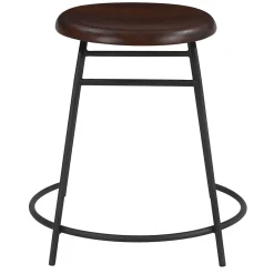 Lot de 2 tabourets en bois foncé - Barney