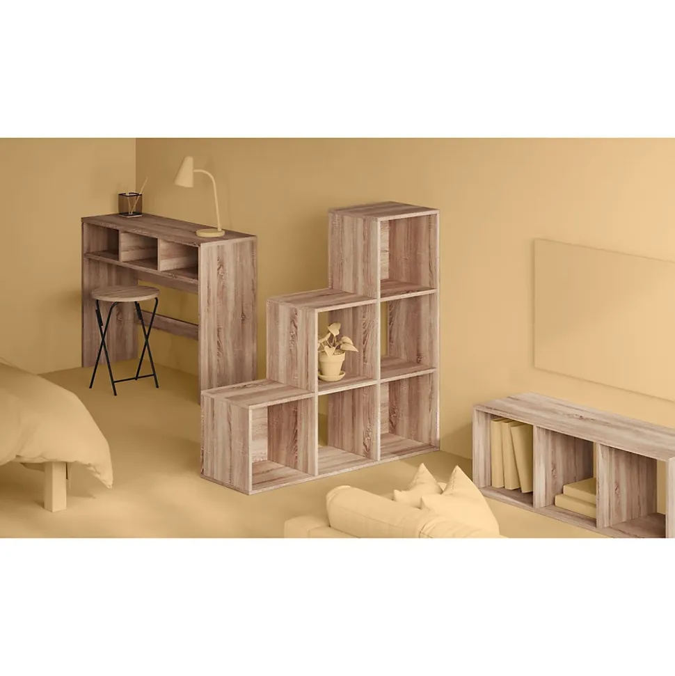 Lot de 2 Tabourets pliants en métal et MDF