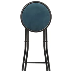 Lot de 2 Tabourets pliants avec effet velours
