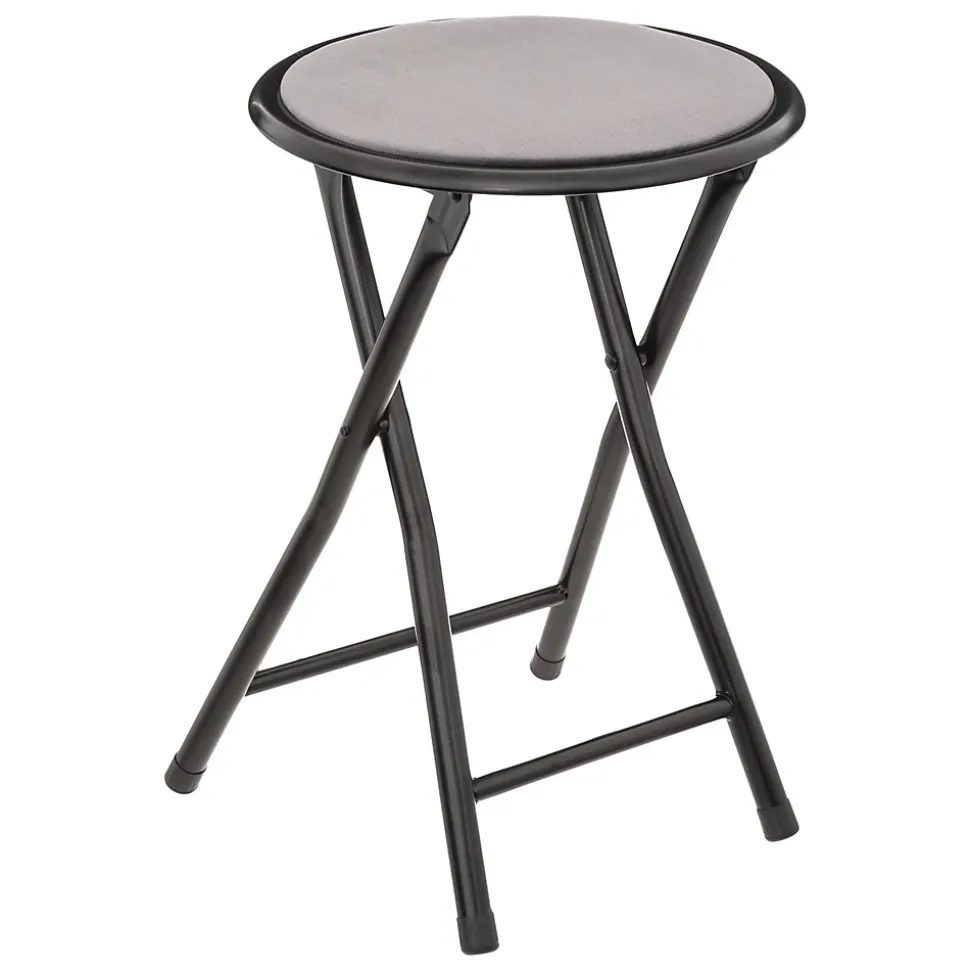 Lot de 2 Tabourets pliants avec effet velours