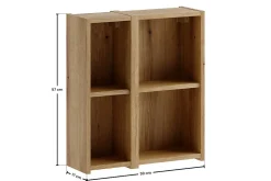 Lot de 2 étagères cube suspendues 50 x 57 cm NOVA chêne Coast Evoke
