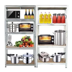 Lot de 2 étagères de rayonnage modulables en métal, 5 étages, 175kg/par étagère
