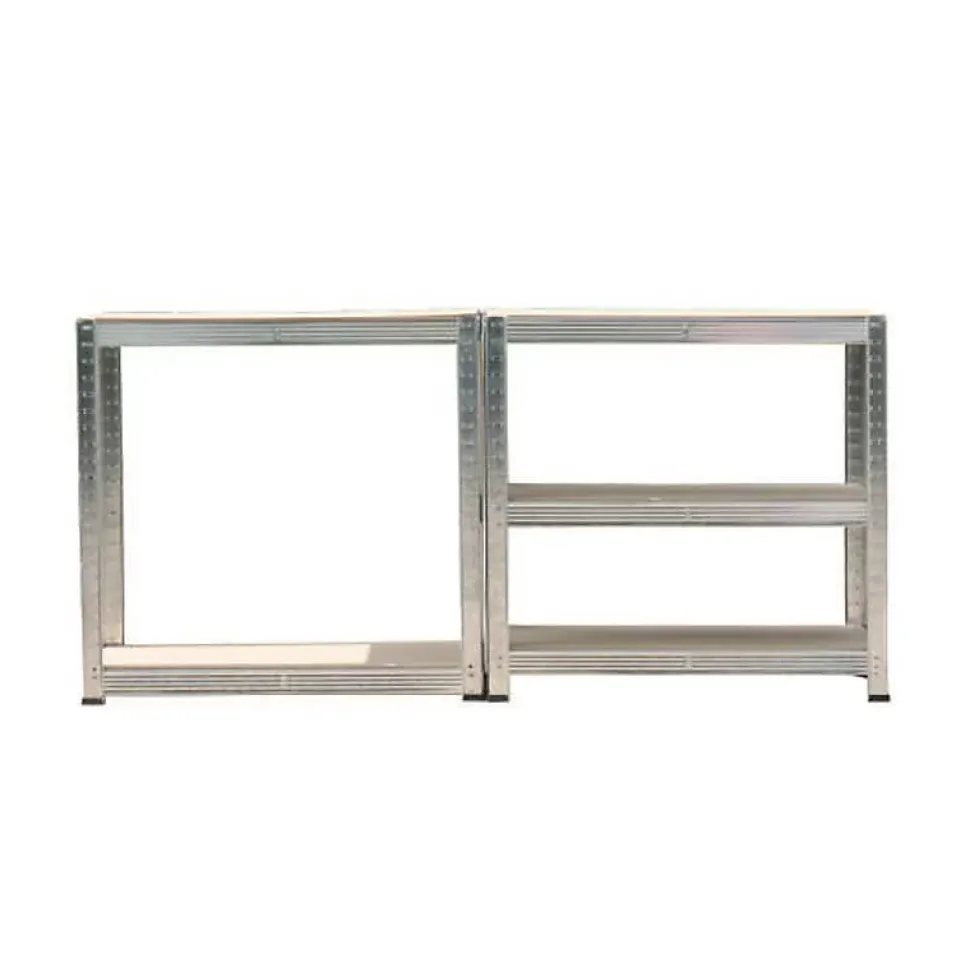 Lot de 2 étagères de rayonnage modulables en métal, 5 étages, 175kg/par étagère