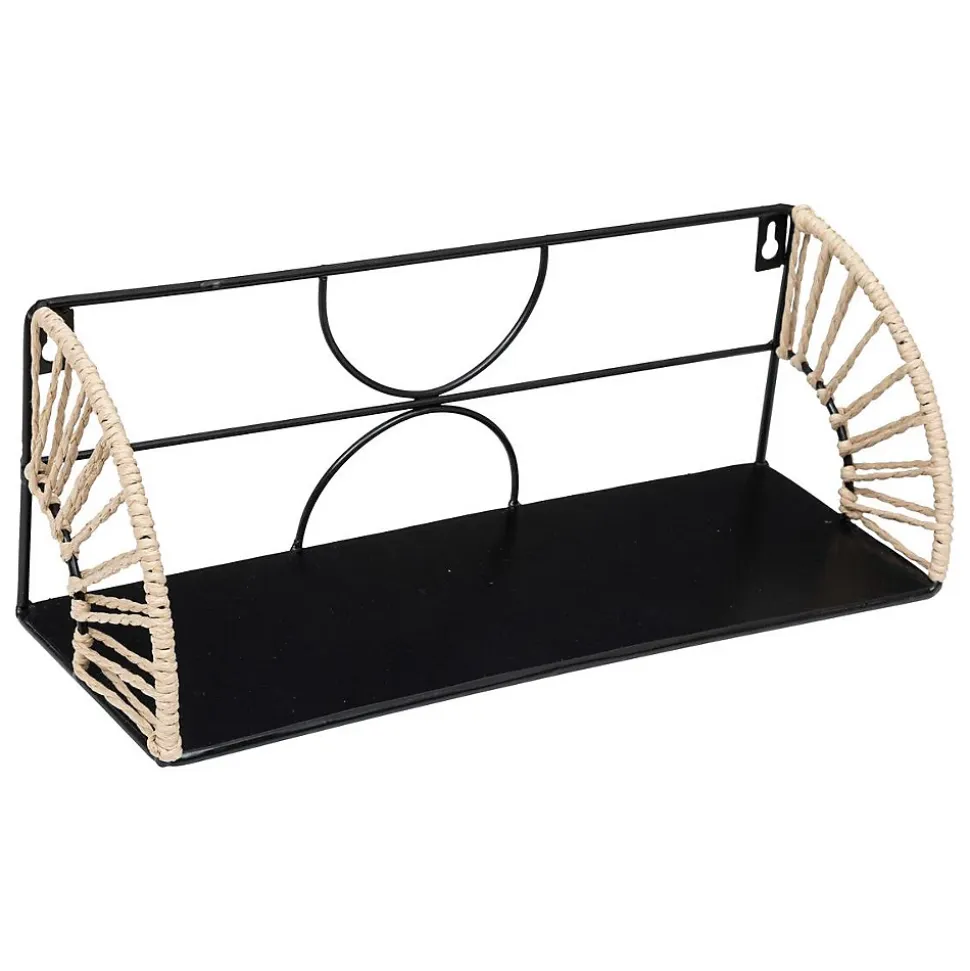 Lot de 2 étagères Mileva en métal L37/42cm noir - Atmosphera