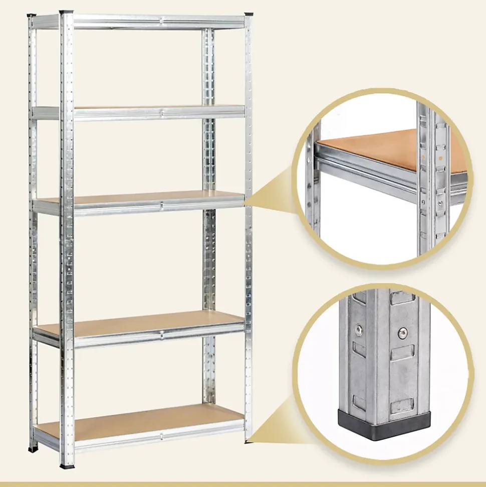 Lot de 2 étagères modulables 70 cm acier galvanisé charge maximale 875kg - L70xP30xH154 cm