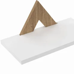 Lot de 3 étagères murales IRIS façon hêtre et blanc